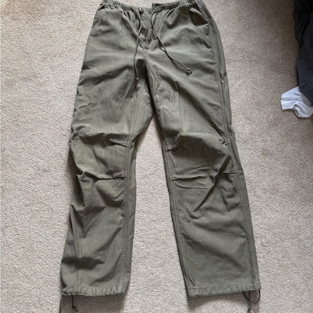 TNA Olive Green Wide Leg Cargo Pants
